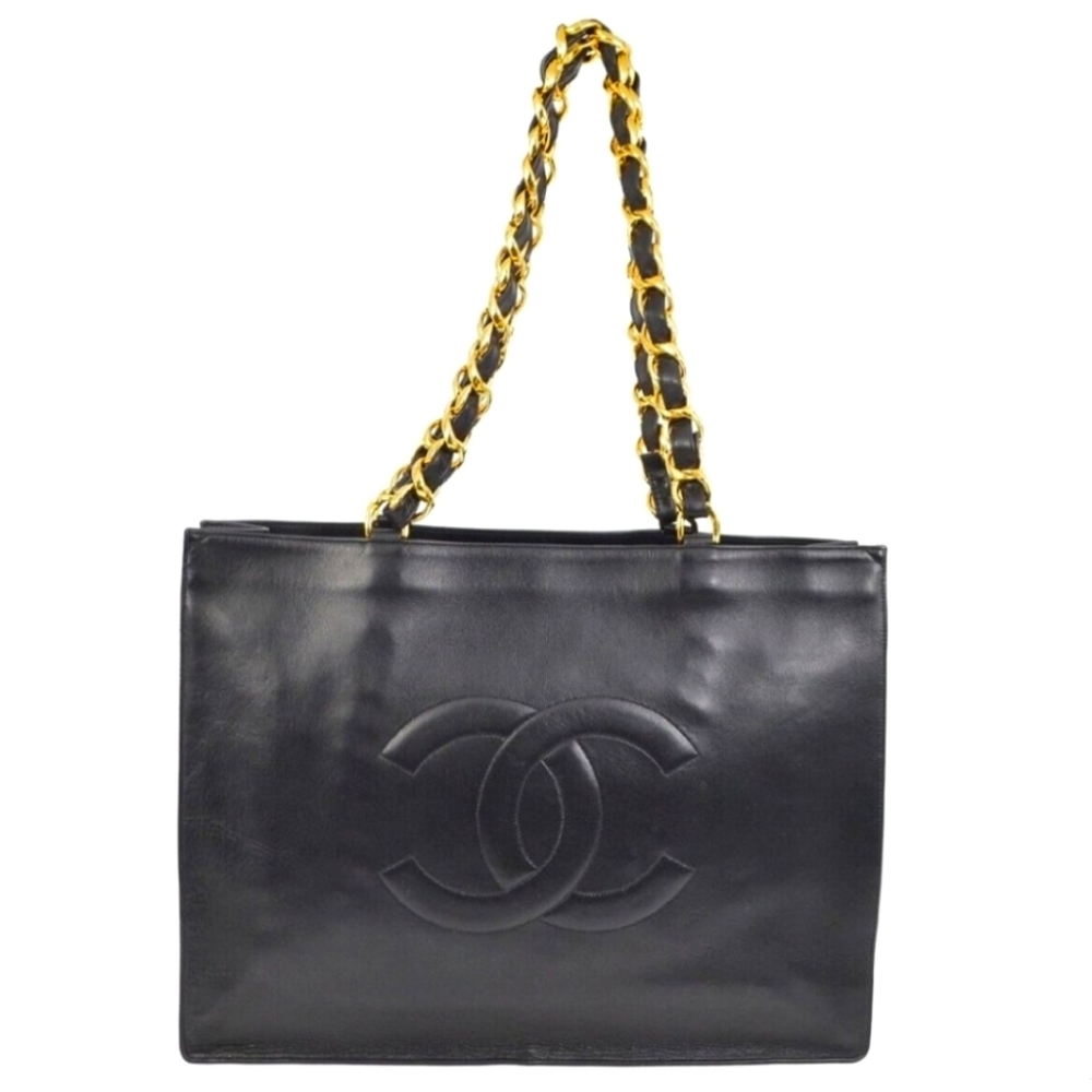 CHANEL Lambskin Jumbo Tote